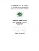 TRABAJO DE MICROECONOMIA TEMA: “ARTÍCULO CIENTIFICO”