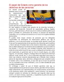Estado y su gratantización de los derechos de las personas