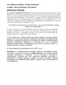 DERECHO LABORAL. “TRABAJO DECENTE”