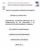 Administración de las operaciones y su relación con otras funciones de la empresa