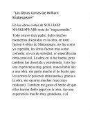 SOCIEDAD TELEDIRIGIDA En las obras cortas de WILLIAM SHAKESPEARE trata de “tragicomedia”.