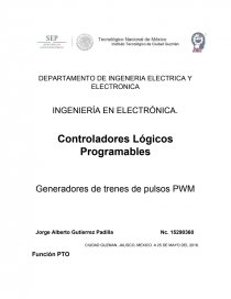 Controladores Lógicos Programables. Generadores de trenes de pulsos PWM. Página 1