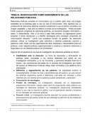 INVESTIGACIÓN COMO HERRAMIENTA DE LAS RELACIONES PÚBLICAS