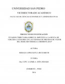 “EVASION TRIBUTARIA SOBRE EL IMPUESTO A LA RENTA DE TERCERA CATEGORIA EN LAS TIENDAS DE PRENDAS DE VESTIR DEL MERCADO MODELO, CHIMBOTE 2016”