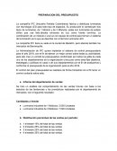 PREPARACION DEL PRESUPUESTO. La compañía IPC