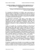 La gestión tecnológica, como disciplina y practica organizacional