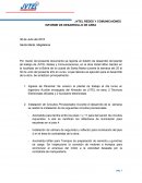 JVTEL REDES Y COMUNICAIONES INFORME DE DESARROLLO DE AREA