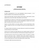 INFORME = DESIGUALDAD SOCIAL=