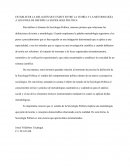ESTABLECER LA RELACIÓN QUE EXISTE ENTRE LA TEORÍA Y LA METODOLOGÍA A LOS FINES DE DEFINIR LA SOCIOLOGÍA POLÍTICA: