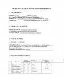 HOJA DE VALORACIÓN DE SALUD INDIVIDUAL