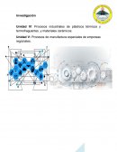 Procesos industriales de plásticos térmicos y termofraguantes, y materiales cerámicos