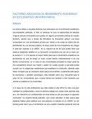 FACTORES ASOCIADOS AL RENDIMIENTO ACADÉMICO EN ESTUDIANTES UNIVERSITARIOS