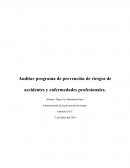 Auditar programa de prevención de riesgos de accidentes y enfermedades profesionales. Administración de la prevención de riesgos.