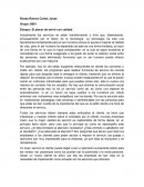 Ensayo: El placer de servir con calidad