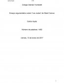 Ensayo argumentativo de Los Justos Ensayo argumentativo sobre “Los Justos” de Albert Camus