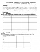 ENCUESTA PARA LOS TURISTAS QUE VISITAN EL CENTRO HISTORICO DE LA CIUDAD DE PIURA, SEPTIEMBRE DE 2016