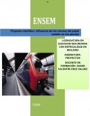 Influencia de los colores del papel celofán en las plantas