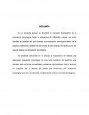 EVALUACIÓN PSICOLÓGICA DESDE LA PRAXIS