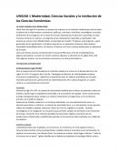 Modernidad, Ciencias Sociales y la institución de las Ciencias Económicas