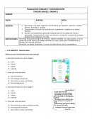 EVALUACION LENGUAJE Y COMUNICACIÓN. TERCERO BASICO. UNIDAD 1