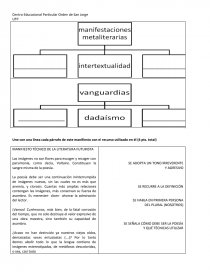 Examen Lenguaje y Comunicación VANGUARDIAS LITERARIAS. Página 2
