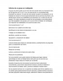 Informe de un grupo en multigrado