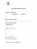 Guía Programas Básicos en Java Asignatura: Programación II