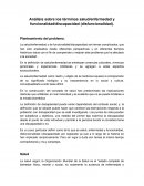 Análisis sobre los términos salud/enfermedad y funcionalidad/discapacidad (disfuncionalidad)