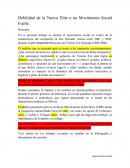 Debilidad de la Nueva Elite o un Movimiento Social Fuerte
