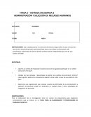 TAREA 2 – ENTREGA EN SEMANA 3 ADMINISTRACIÓN Y SELECCIÓN DE RECURSOS HUMANOS