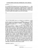 Acto de notificacion para comparecer a vista judicial