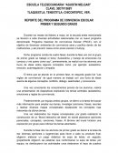 REPORTE DEL PROGRAMA DE CONVENCIA ESCOLAR