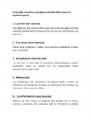 Manual para estudiantes Para poder encontrar una página confiable