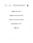 Taller de Ética. La ética es considerada una de las ramas de la filosofía más importantes