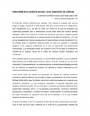 Impunidad de la violencia sexual: La no reparación de víctimas