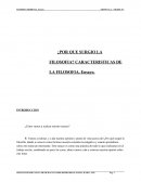 Surgimiento de la Filosofía