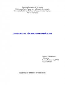 GLOSARIO DE TÉRMINOS INFORMÁTICOS. Página 1
