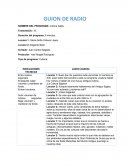 GUION DE RADIO NOMBRE DEL PROGRAMA: Cultura habla