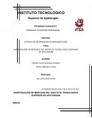 INVESTIGACIÓN DE MERCADO DEL INSTITUTO TECNOLÓGICO SUPERIOR DE APATZINGÁN