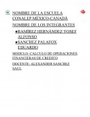 CALCULO DE OPERACIONES FINANCIERAS DE CREDITO