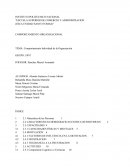 Comportamiento Individual de la Organización