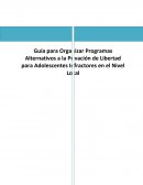 Guía para Organizar Programas Alternativos a la Privación de Libertad para Adolescentes Infractores en el Nivel Local