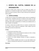 OFERTA DEL CAPITAL HUMANO EN LA ORGANIZACIÓN.