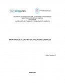 PROGRAMA LA RELACIÓN DE TRABAJO Y PROBLEMÁTICA JURÍDICA