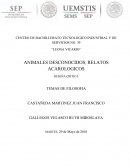 ANIMALES DESCONOCIDOS, RELATOS ACAROLOGICOS