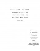 Instalación de aire aconicionado