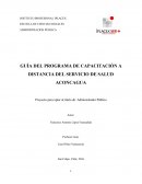 GUÍA DEL PROGRAMA DE CAPACITACIÓN A DISTANCIA DEL SERVICIO DE SALUD ACONCAGUA