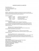 INGENIERO QUIMICO EN ALIMENTOS