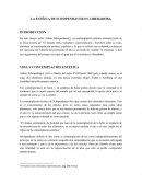 LA ESTÈICA DE SCHOPENHAUER ES LIBERADORA