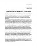 Los adolescentes son sexualmente irresponsables